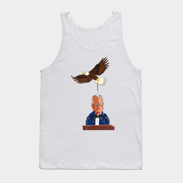 Funny Anti Biden and bird Tank Top by Rosiengo